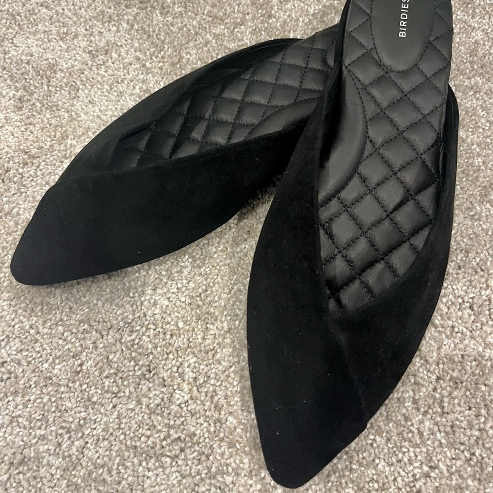 NIB Birdies The Swan - black size 9 slides